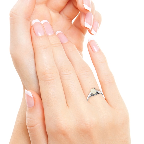14K. SOLID GOLD RINGS WITH NATURAL DIAMONDS & OPAL